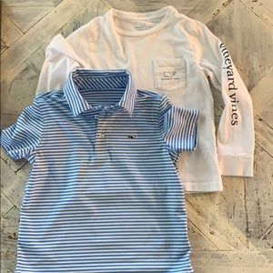 2 boys Vineyard Vines shirts sz6- MINT condition
